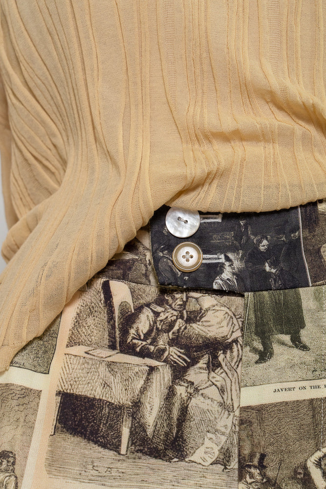 Vintage Collage Print Pants