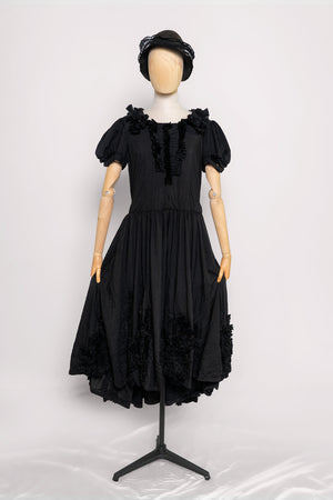 
            
                Load image into Gallery viewer, Black Ruffle Trimmed Dress
            
        